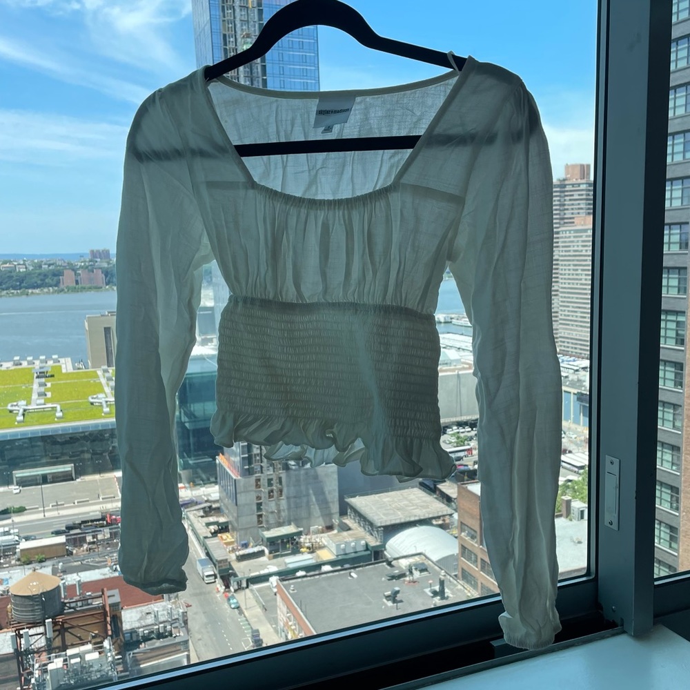 SKYLAR + MADISON White Long Sleeve Top